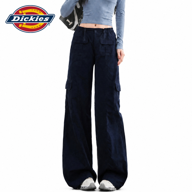 Dickies Navy Blue Multi-Pocket Casual Pants for Women 2026 Autumn New Loose Slimming Cargo Pants Dickies Navy Blue Multi-Pocket Casual Pants for Women 2026 Autumn New Loose Slimming Cargo Pants