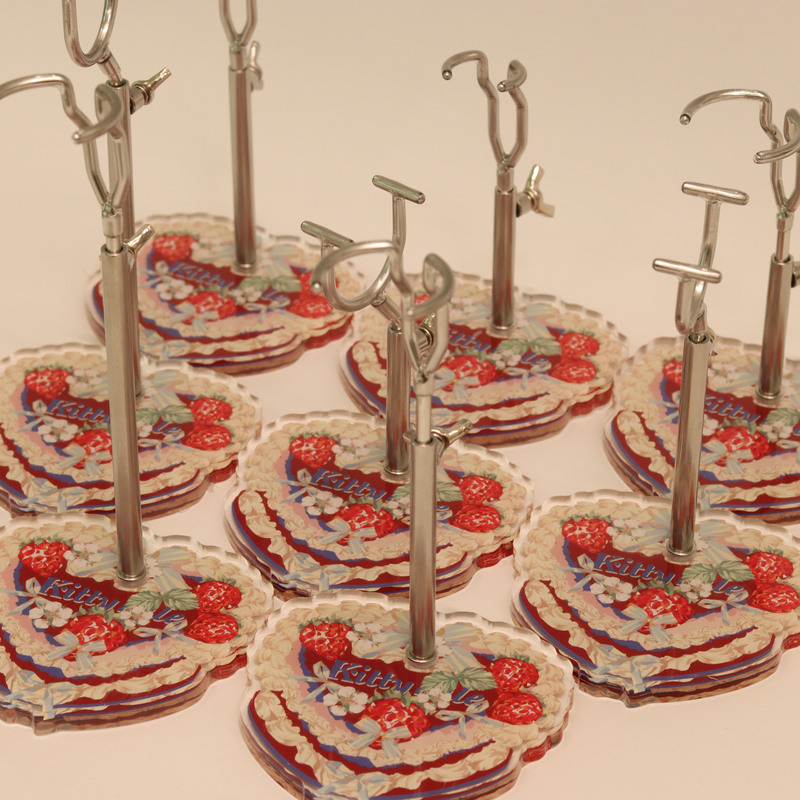In-Stock Strawberry Cake Series Sweet Bjd Card Holder Waist Support Flying Stand Acrylic Base Stainless Steel Support