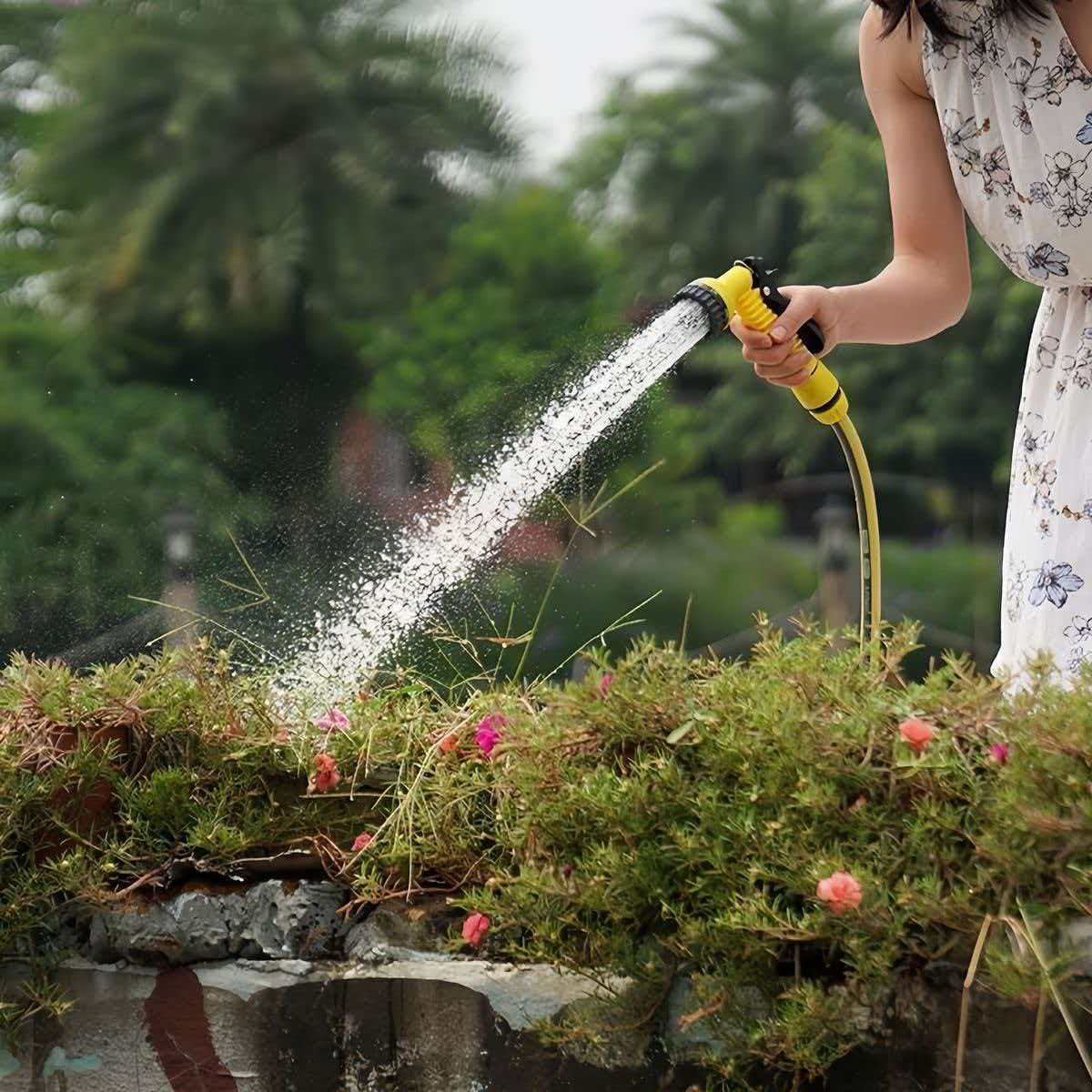 Garden water gun for watering flowers, hose nozzle, car wash water gun, faucet connection, household balcony hose, multifunctional shower head