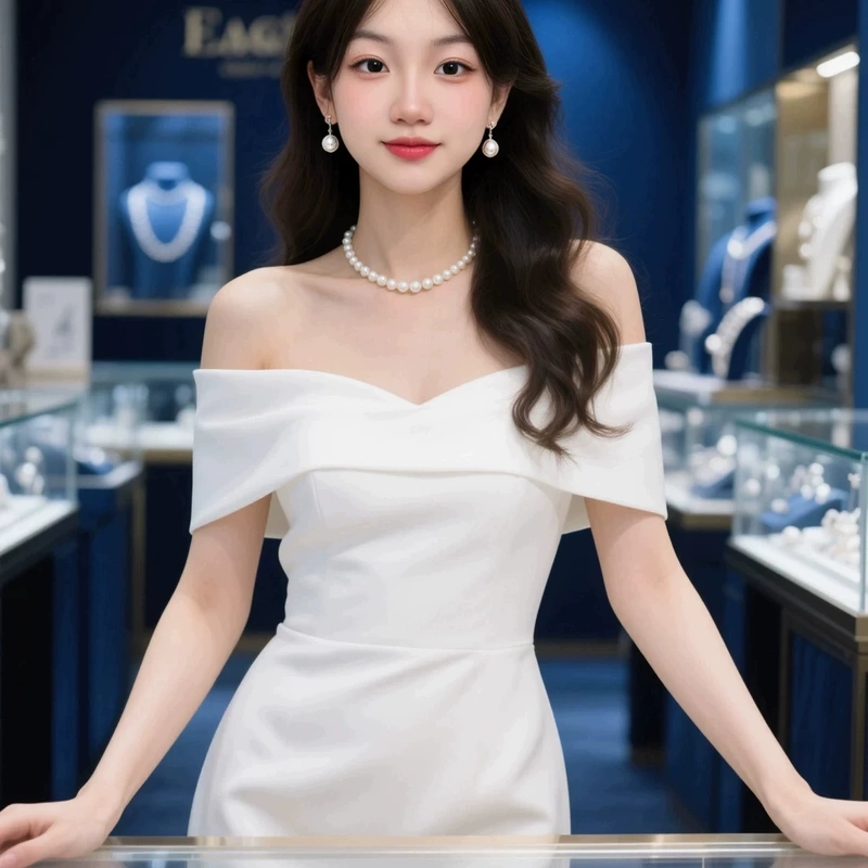 Shanshan Jewelry Zhuji Shanxia Lake Natural Genuine Freshwater and Seawater Akoya White Pearl Tahitian Australian White Pearl Necklace Shanshan Jewelry Zhuji Shanxia Lake Natural Genuine Freshwater and Seawater Akoya White Pearl Tahitian Australian White Pearl Necklace