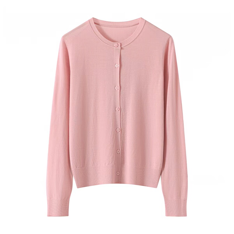 Fine-Spun Round-Neck Long-Sleeved Cardigan for Women, Multi-Color Commuter Jacket A14-013 Fine-Spun Round-Neck Long-Sleeved Cardigan for Women, Multi-Color Commuter Jacket A14-013