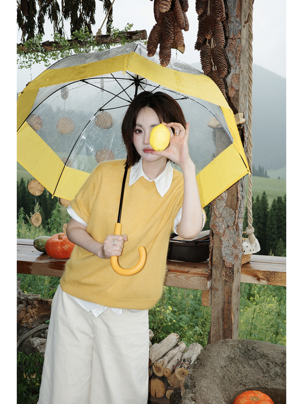 Shangshang Sunny “Happy Dopamine” Mulberry Silk Cashmere Sheep Wool T-Shirt Sweater 10A6681532C Shangshang Sunny “Happy Dopamine” Mulberry Silk Cashmere Sheep Wool T-Shirt Sweater 10A6681532C