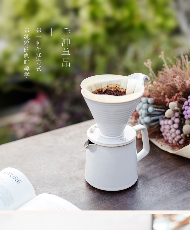 Taiwan lupao ceramic coffee set set of coffee pot drop filter good with carefree to enjoy customized gifts cup