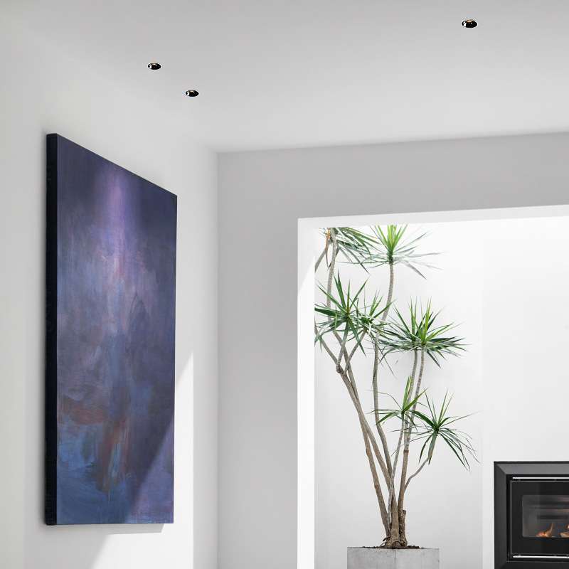 Ultra-thin COB anti-glare spotlight embedded home living room aisle high CRI 3500K opening 75 low ceiling downlight