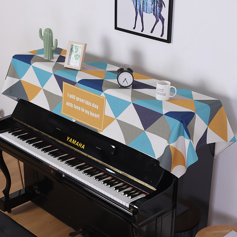 Nordic Piano Hood Half Hood New Piano Towel Full Hood Dust-Proof Piano Bench Cover Modern Minimalist Piano Bougeb