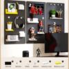 Wall hole board punch-free storage rack storage wall metal hanging board wall partition living room entrance display rack