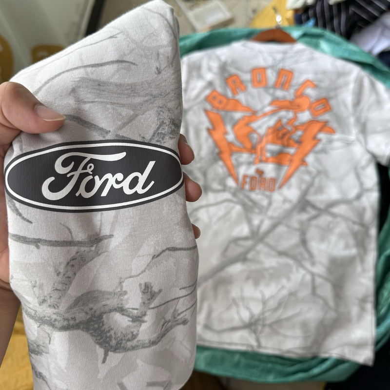Authentic Ford X Bronco Retro Mustang Branch Camouflage Short-Sleeve American Outdoor Unisex T-Shirt Summer Niche