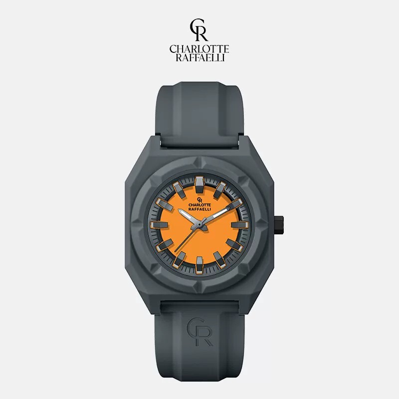 Authentic Charlotte Raffaelli Watch for Men and Women, Small Pumpkin Sports Unisex Couple Watch Authentic Charlotte Raffaelli Watch for Men and Women, Small Pumpkin Sports Unisex Couple Watch