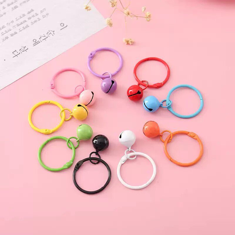 Colorful Ring Keychain Bell Pendant Creative Fashion Backpack Accessory DIY Decorative Key Chain Buckle Colorful Ring Keychain Bell Pendant Creative Fashion Backpack Accessory DIY Decorative Key Chain Buckle