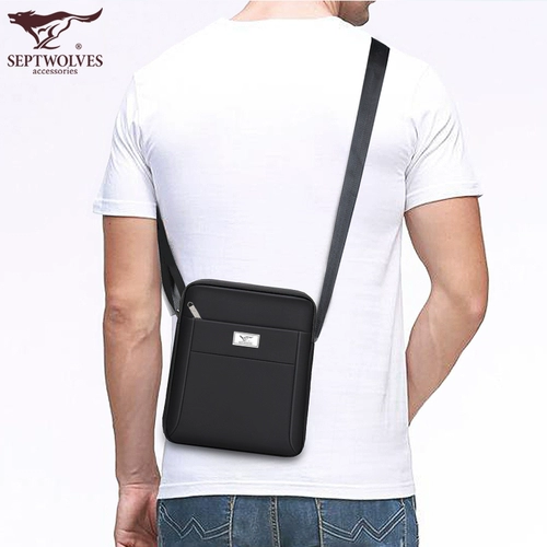 Septwolves, мужская сумка на одно плечо, маленький рюкзак для отдыха, ткань оксфорд