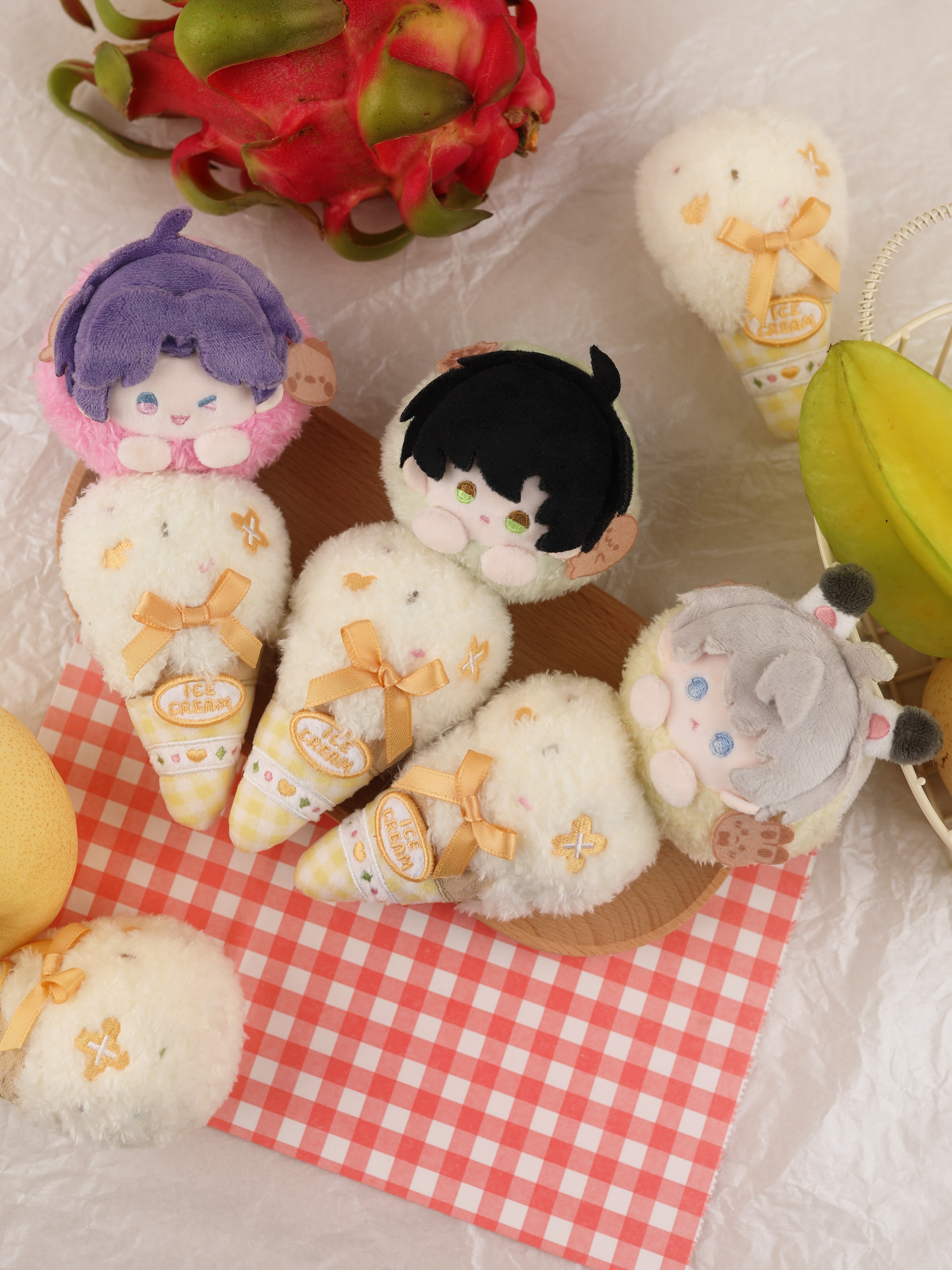 Love and Deepspace Fan-Made Magnetic Ice Cream Plush Charms