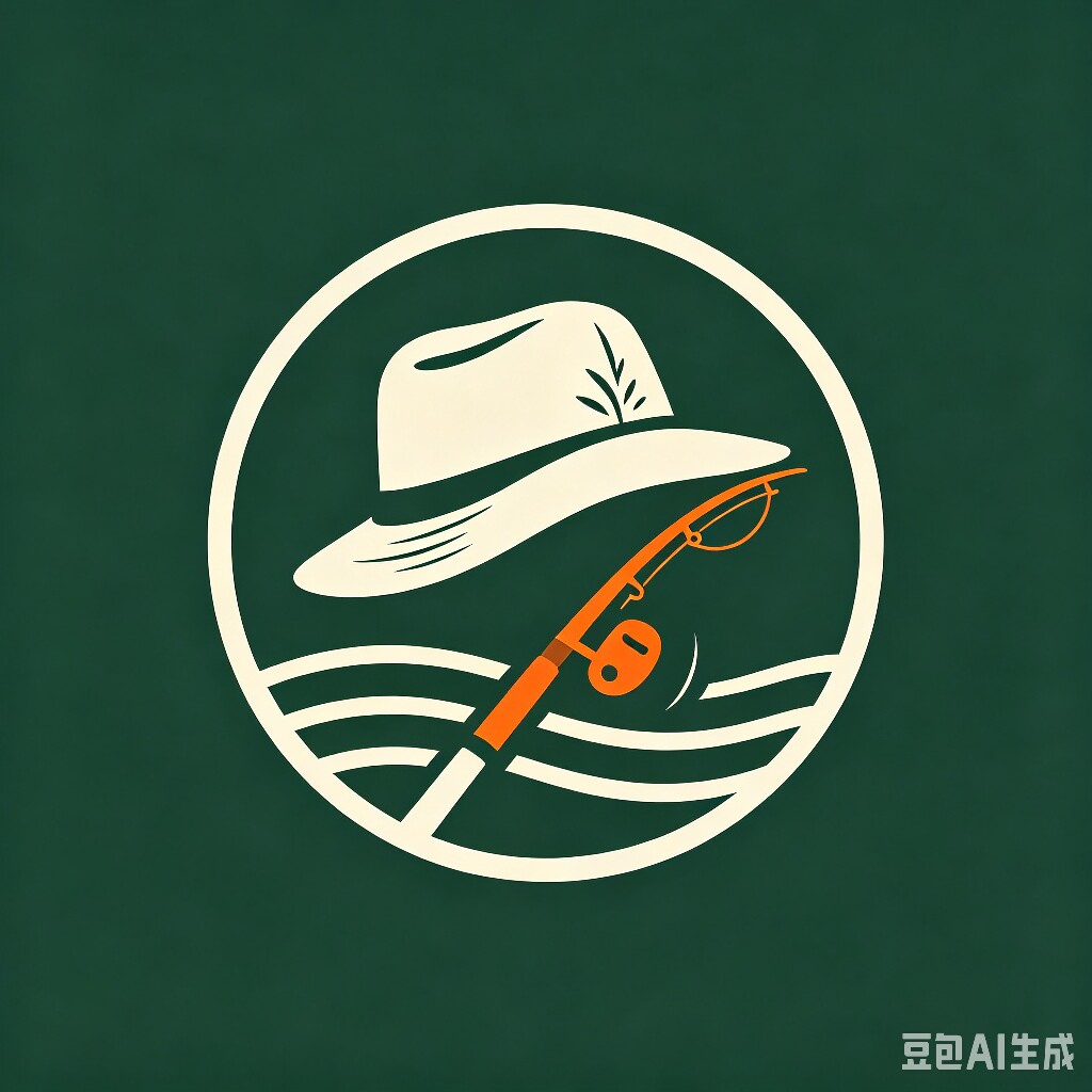 逐浪鱼饵店的LOGO