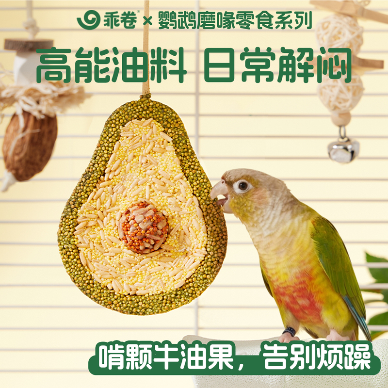 Rodizoo Parrot Snacks, Teething Sticks, Avocado Beak Toys, Lovebird and Cockatiel Interactive Chewing Toys to Relieve Boredom