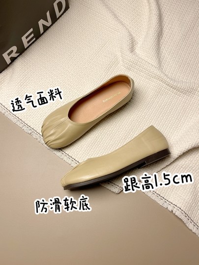 Pleated Flats for Women, Flat Mary Jane Casual Soft-Soled Granny Shoes, Versatile Loafers, Work Shoes, Large Size Women's Shoes 41-43