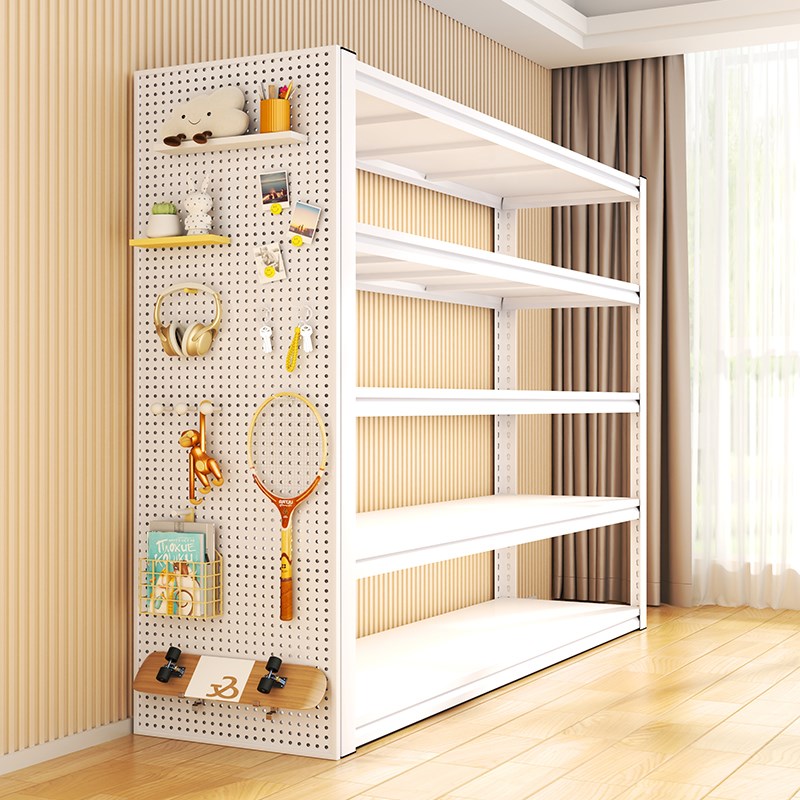 Hole board shelves, household floor-standing storage racks, multi-layer balcony warehouse sundry storage racks, commercial supermarket display racks