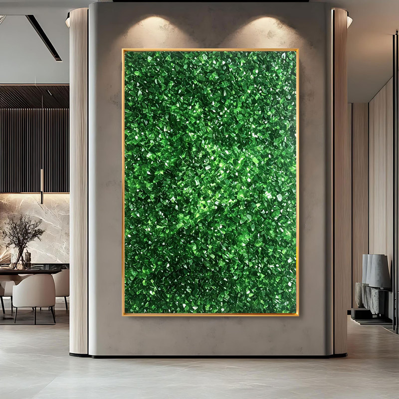 Modern Light Luxury Decorative Painting Natural Glass Crystal Diamond Hotel Restaurant Model Room Corridor Background Wall Hanging Painting Modern Light Luxury Decorative Painting Natural Glass Crystal Diamond Hotel Restaurant Model Room Corridor Background Wall Hanging Painting