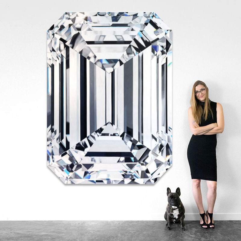 American Modern Minimalist Decorative Painting Gemstone Diamond Crystal Oil Painting Hotel Restaurant Corridor Background Wall Hanging Painting American Modern Minimalist Decorative Painting Gemstone Diamond Crystal Oil Painting Hotel Restaurant Corridor Background Wall Hanging Painting