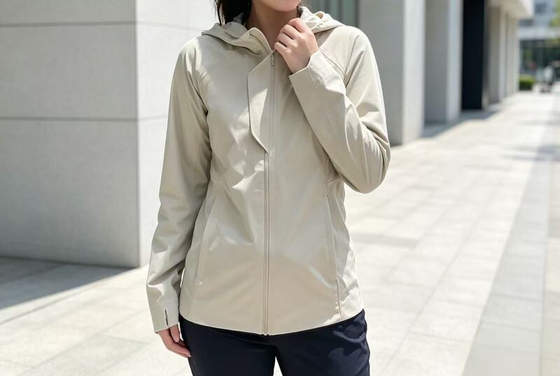 Jin.Jin"@【Solid Color Soft Shell Zipper Hooded Long Sleeve Jacket Women's Style Jin.Jin"@【Solid Color Soft Shell Zipper Hooded Long Sleeve Jacket Women's Style