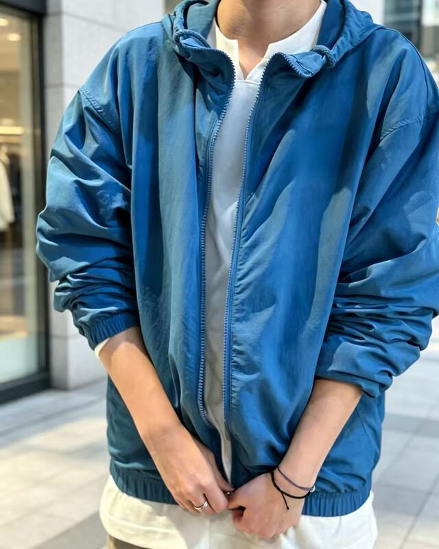 Jin.Jin" @ Grass [Unisex Hooded Jacket Casual Windbreaker with Letters on the Back]