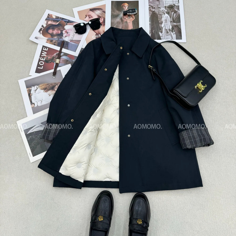 Down-Filled Windbreaker Jacket for Women 2026 Winter New Style White Duck down Thickened High-End Loose Coat Parka