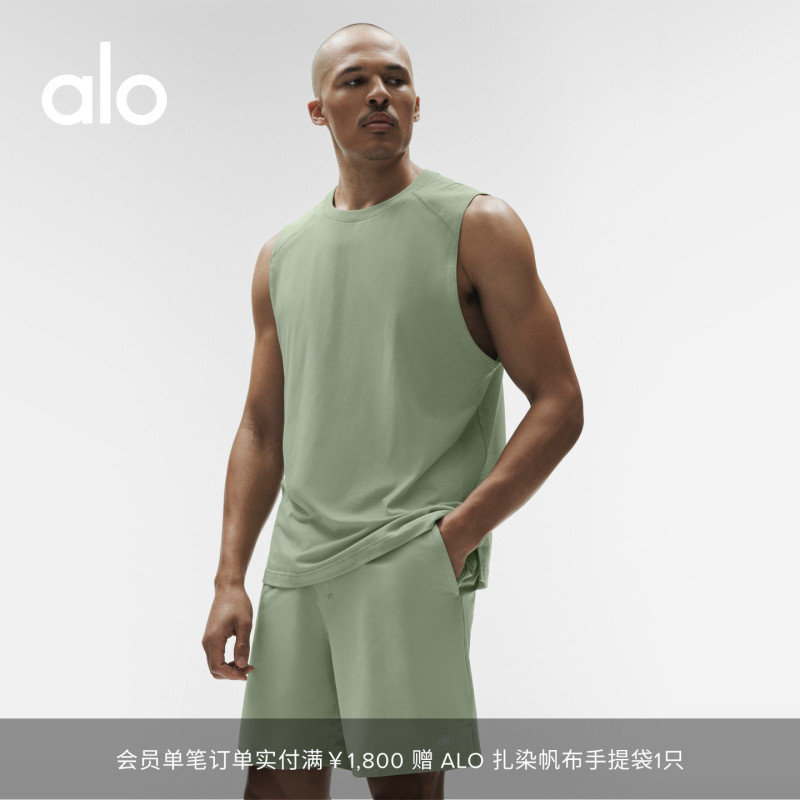 Alo｜Men's Alo Vapor Loose-Fit Sports Casual Tailored Yoga Tank Top