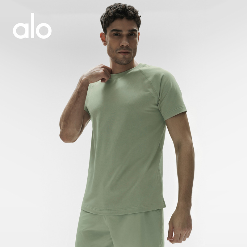Alo｜Men's Alo Vapor Loose-Fit Sports Casual Yoga Crew Neck Short-Sleeve T-Shirt