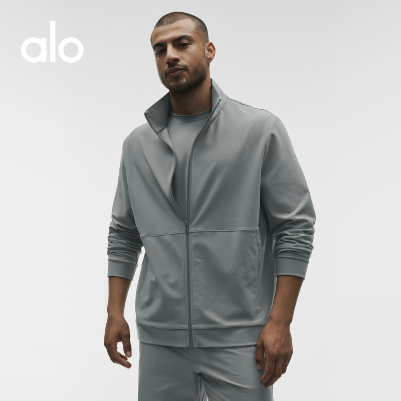 Alo｜Men's Conquer Max Sports Training Stretch Casual Zipper Half-High Collar Sweatshirt