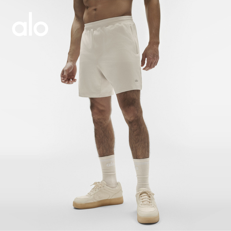 Alo｜Men's Conquer React Slim Fit Sports Training Yoga Casual Shorts 7 Inches