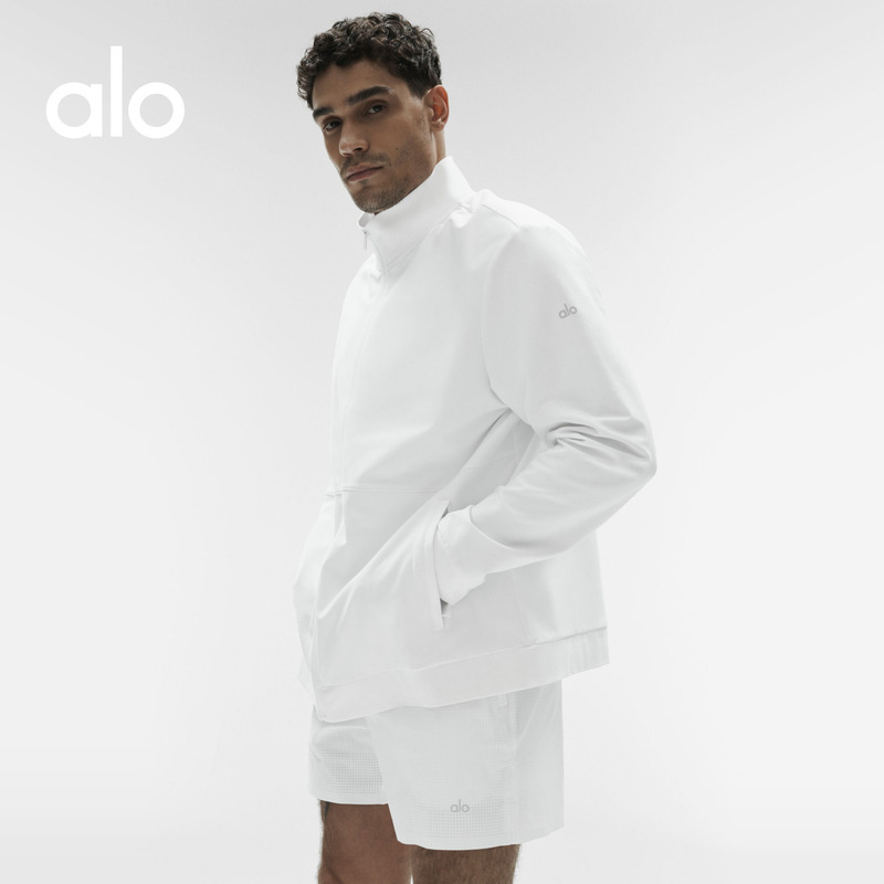 Alo|Men's Conquer Max Sports Training Stretch Casual Zipper Half-High Collar Sweatshirt Alo|Men's Conquer Max Sports Training Stretch Casual Zipper Half-High Collar Sweatshirt