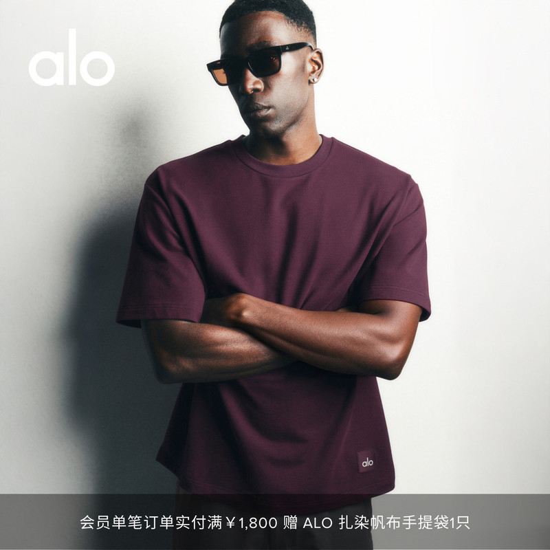 Alo|Men's 2026 Autumn Double Take Loose Fit Sports Short Sleeve T-Shirt Alo|Men's 2026 Autumn Double Take Loose Fit Sports Short Sleeve T-Shirt