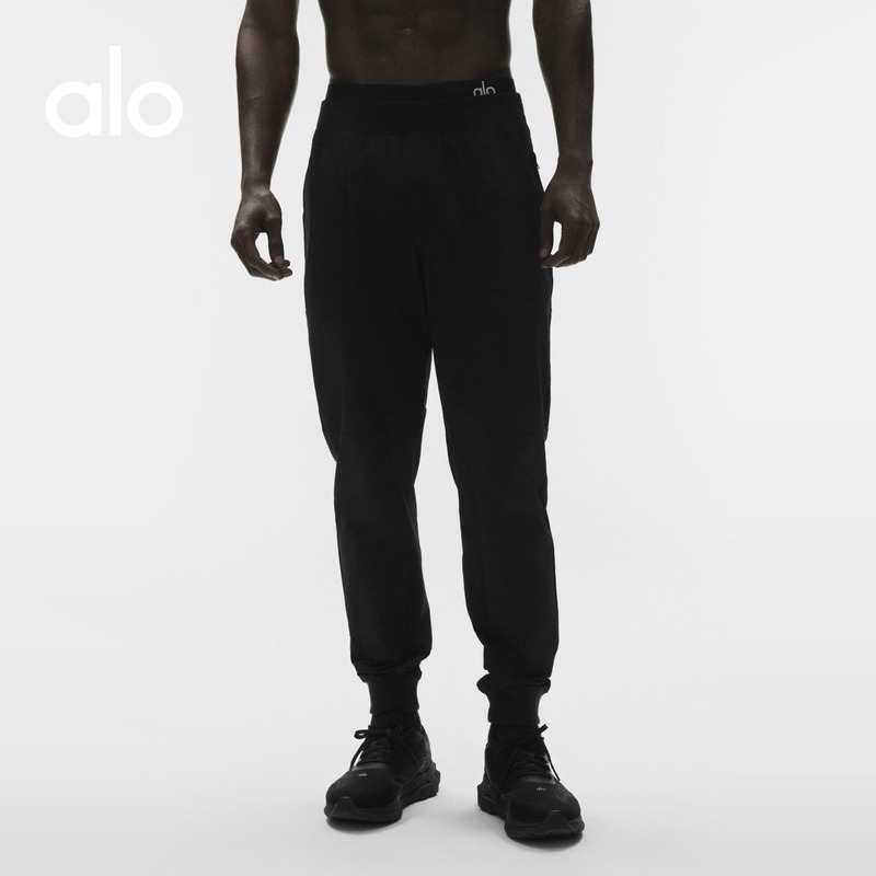 Alo｜Men's Co-Op Casual Trendy Sports Commuting Elastic Waist Long Pants Extended Version
