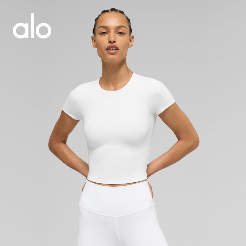 Alo|Women's Alo Softsculpt Precision Slim Fit Sports Casual Short Sleeve T-Shirt Alo|Women's Alo Softsculpt Precision Slim Fit Sports Casual Short Sleeve T-Shirt