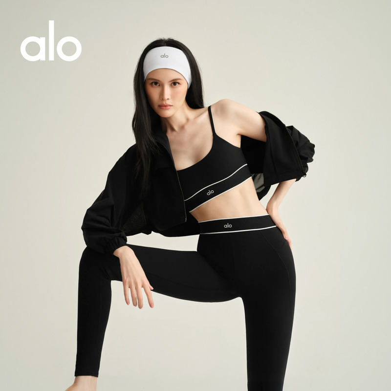 Alo｜Women's Sweet Escape Short Sports Casual Zipper Hoodie Sweatshirt