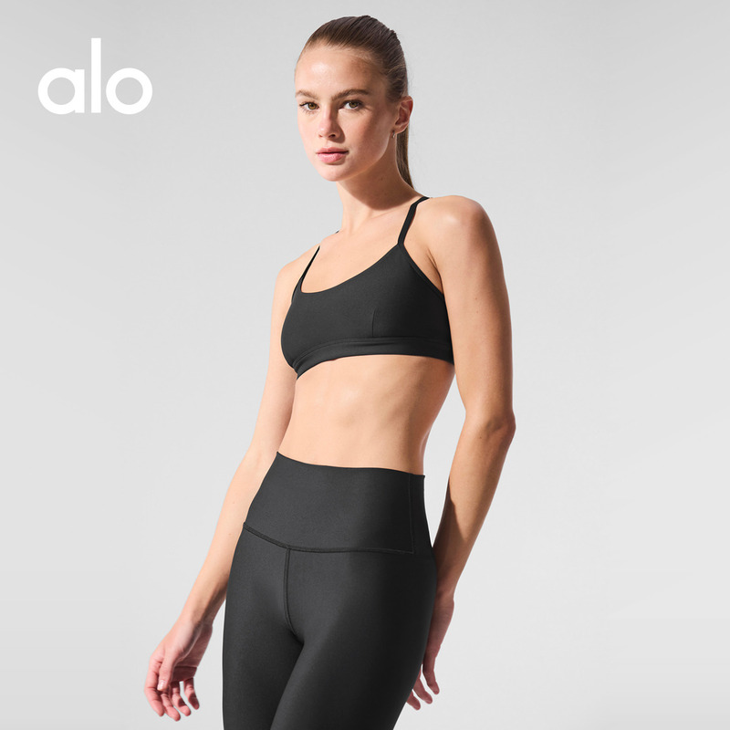 Alo｜Women's Airlift Intrigue Slim Fit Hollow Cross-Strap Sports Bra