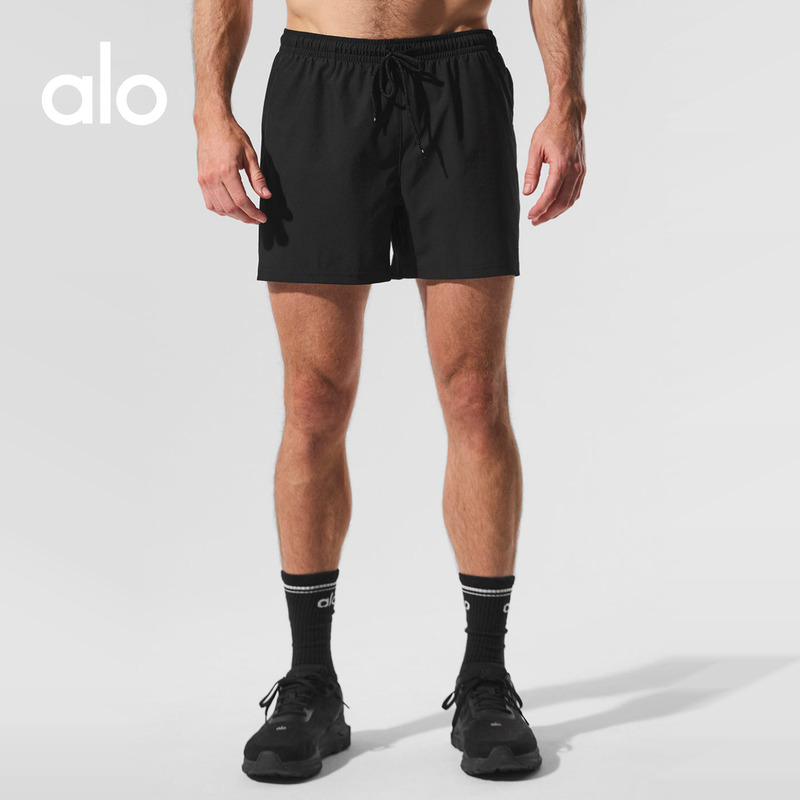 Alo|Men's Circuit Loose-Fit Sports Casual Fitness Cycling Shorts with Drawstring 5" Alo|Men's Circuit Loose-Fit Sports Casual Fitness Cycling Shorts with Drawstring 5"