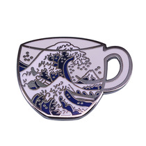 Katsushika Hokusai Kanagawa wave brooch