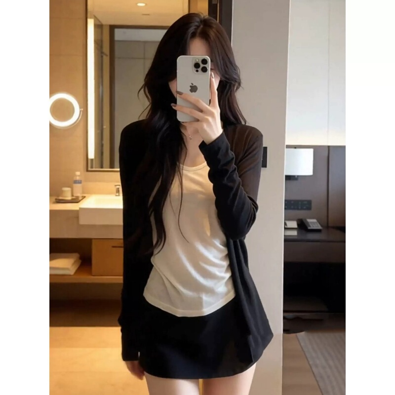 Ormior Lazy Korean Style Slimming Knitted Cardigan for Women, Spring and Autumn Thin Sun Protection Air Conditioning Jacket, Long-Sleeve Top Ormior Lazy Korean Style Slimming Knitted Cardigan for Women, Spring and Autumn Thin Sun Protection Air Conditioning Jacket, Long-Sleeve Top