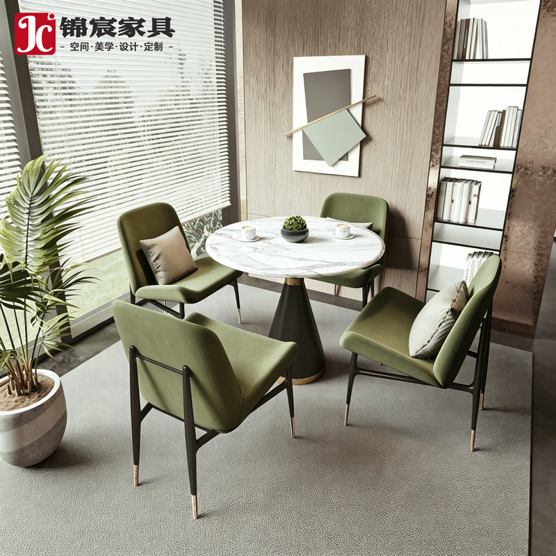 Sales Office Negotiation Table and Chair Set, Italian Light Luxury Hotel Cafe Reception Area Solid Wood Restaurant Backrest Chairs Sales Office Negotiation Table and Chair Set, Italian Light Luxury Hotel Cafe Reception Area Solid Wood Restaurant Backrest Chairs