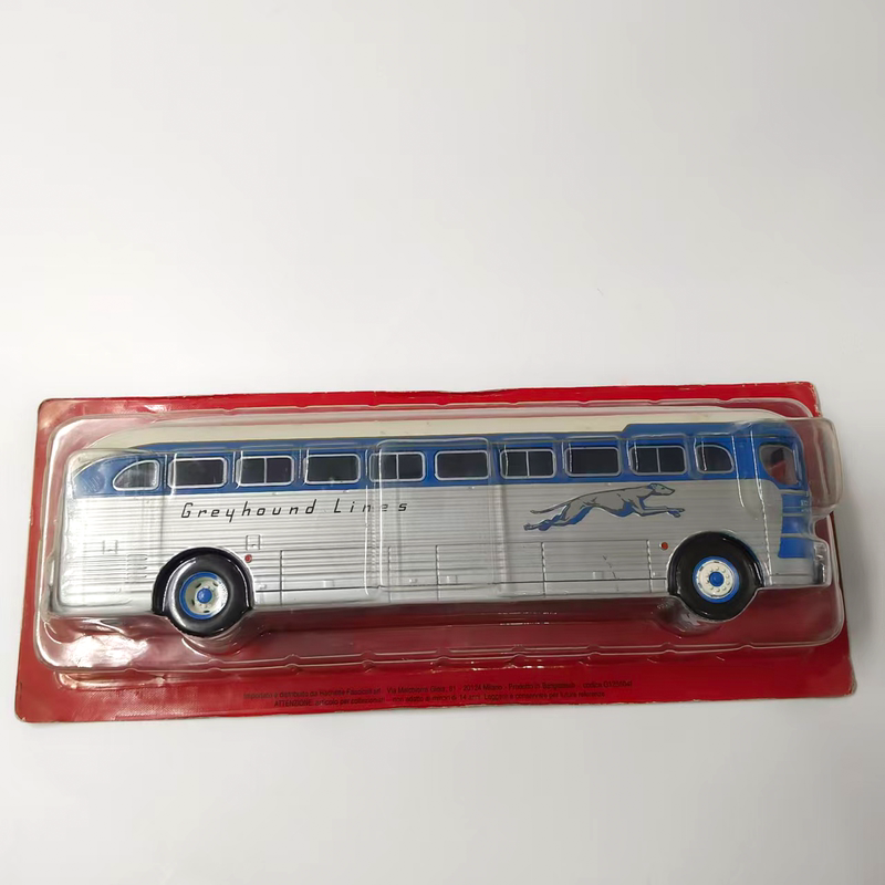 1:43 Gm Pd-3751 Silverside Greyhound Bus K554 Simulation Car Model