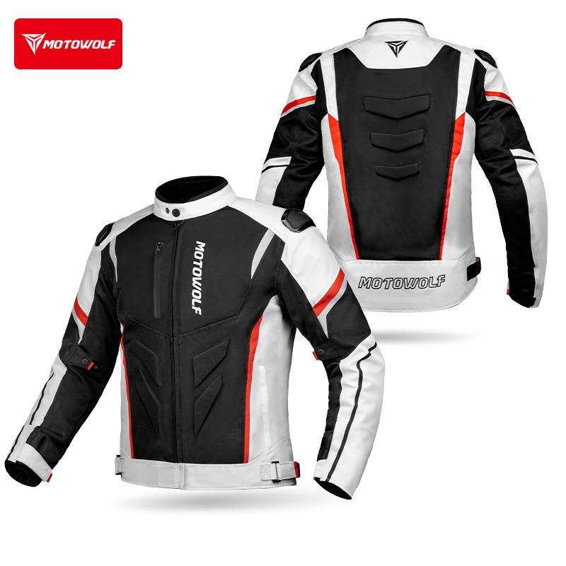 Spring and Summer Motorcycle Riding Clothing, Windproof and Warm Racing Clothing, Four-Season Motorcycle Riding Anti-Fall and Waterproof Equipment Jacket