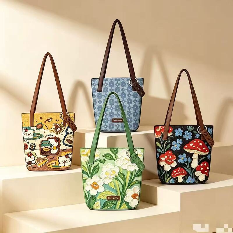 Artistic Duck "Hongna" - a Pack of Five Bags! Niche Original Tote Bag Collection 04