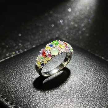 Natural grade a jadeite double cabochon ring (one of the variety)