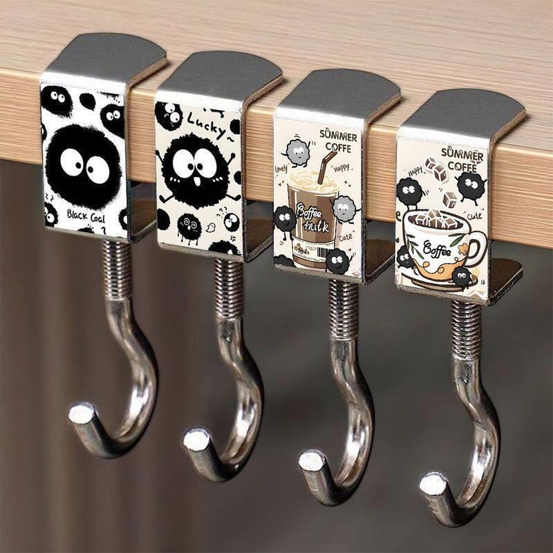 Cute Black Coal Ball Student Backpack Hook, Detachable, No Adhesive Needed, Portable, for Student Classroom Dormitory Desk Edge Hook Cute Black Coal Ball Student Backpack Hook, Detachable, No Adhesive Needed, Portable, for Student Classroom Dormitory Desk Edge Hook