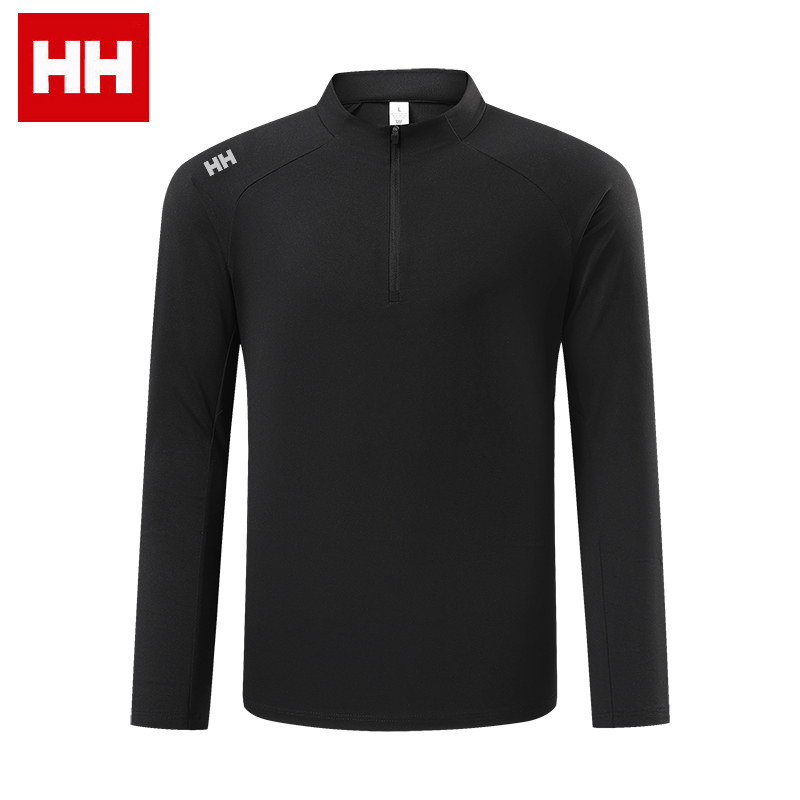 [Same Style as Wang Yibo] Hh Outdoor Antibacterial Quick-Drying Half-Zip Long-Sleeved T-Shirt Men's Casual Stand-Up Collar Sweatshirt