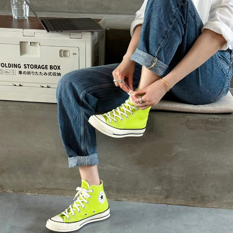 New Cv1970S High-Top Canvas Shoes in Fluorescent Green, Classic Retro Couple Shoes, Casual Sports Versatile Sneakers, Trendy New Cv1970S High-Top Canvas Shoes in Fluorescent Green, Classic Retro Couple Shoes, Casual Sports Versatile Sneakers, Trendy