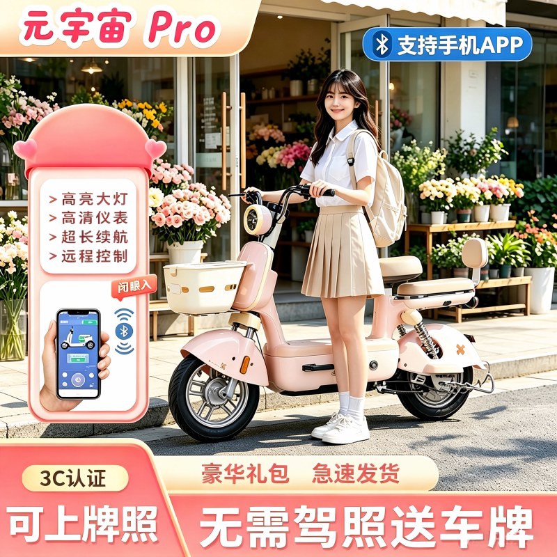 New Metaverse Electric Vehicle, Women's Small Electric Scooter, Adult Lightweight Mobility Vehicle, New National Standard Electric Bicycle