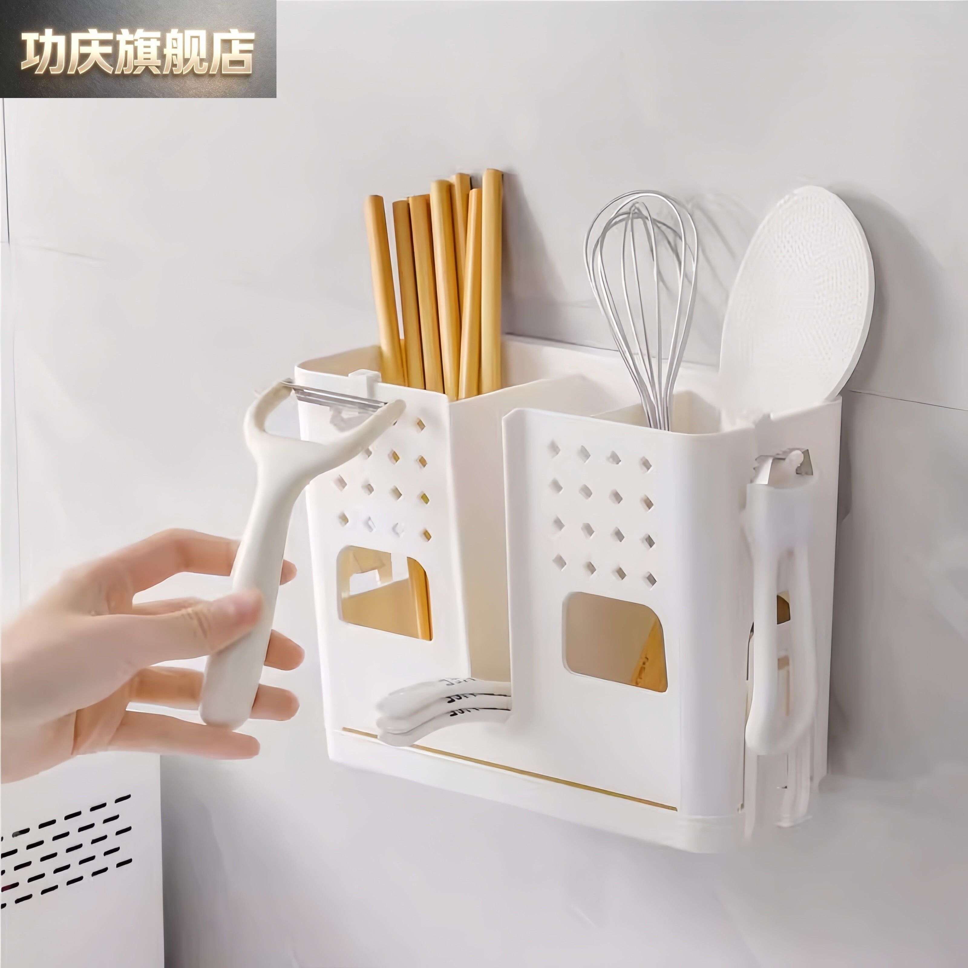 Chopstick storage box drained Kuaizi chopstick barrel wall-mounted chopstick cage household kitchen chopstick barrel storage rack for chopsticks