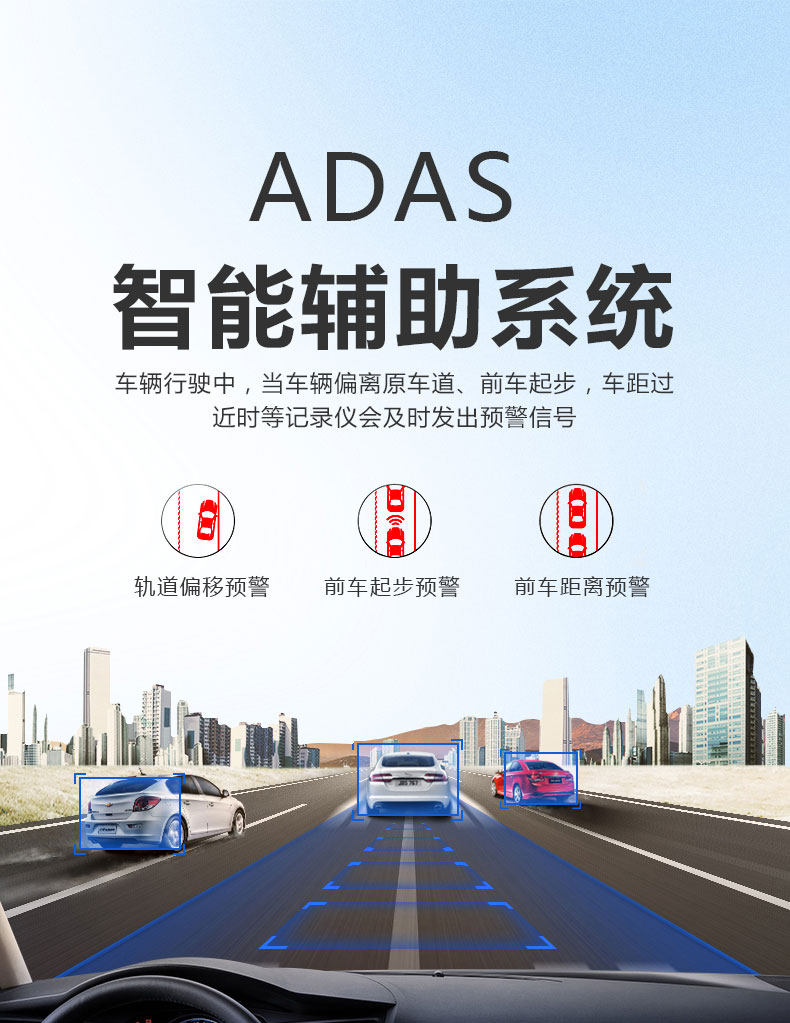 USB HD dash cam, speed monitoring device, in-car camera with HD night vision, and ADAS auxiliary functions
