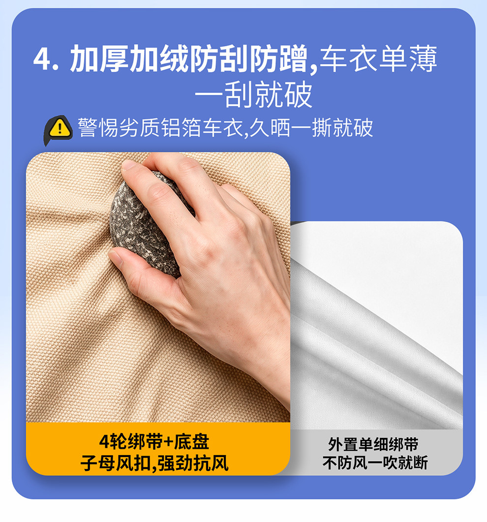 Oxford cloth car cover, sun protection, rain protection, heat insulation, dust protection, thickened sunshade, full exterior cover, snow protection, all-season use