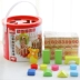 Sức mạnh trí tuệ của trẻ em domino 100 miếng gỗ lớn cơ quan đồ chơi bằng gỗ quà tặng nhân vật Trung Quốc bộ đồ chơi lego Khối xây dựng